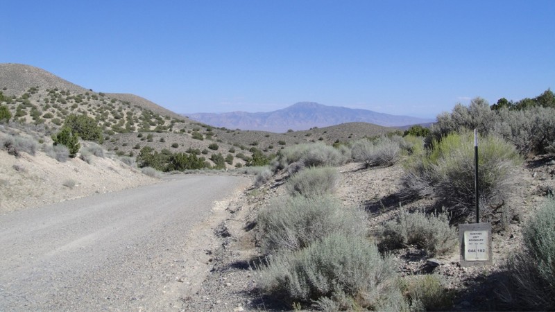 從Reno開往化石挖掘地點的路上，遍地礫漠與仙人掌，對向幾無來車，開車開到懷疑人生。