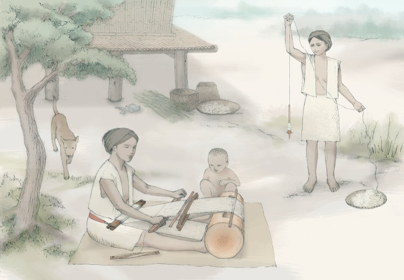 紡線與織布（圖／劉曉嵐）