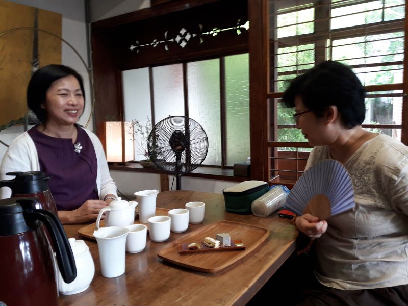 臺中市武德殿刑務所演武場所提供休憩與品茗的空間