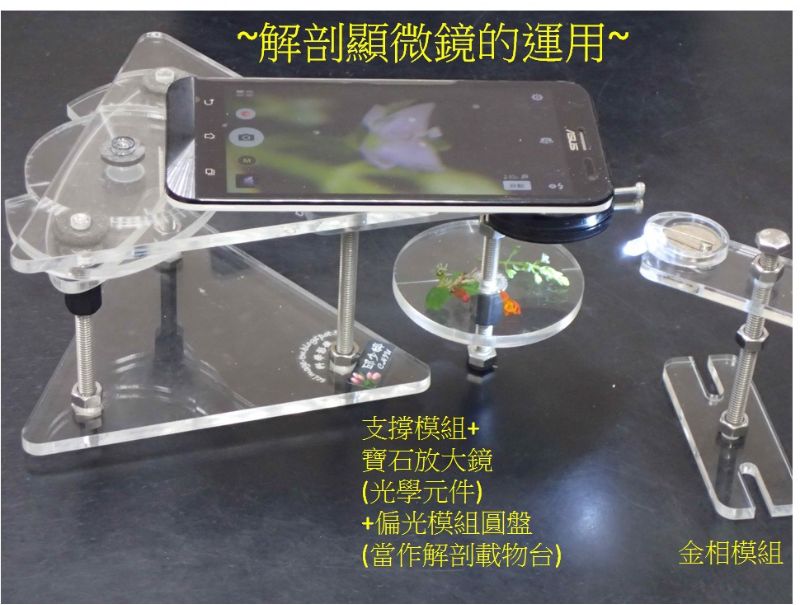 解剖顯微鏡組合寶石放大器 + 支撐模組 + 金相模組