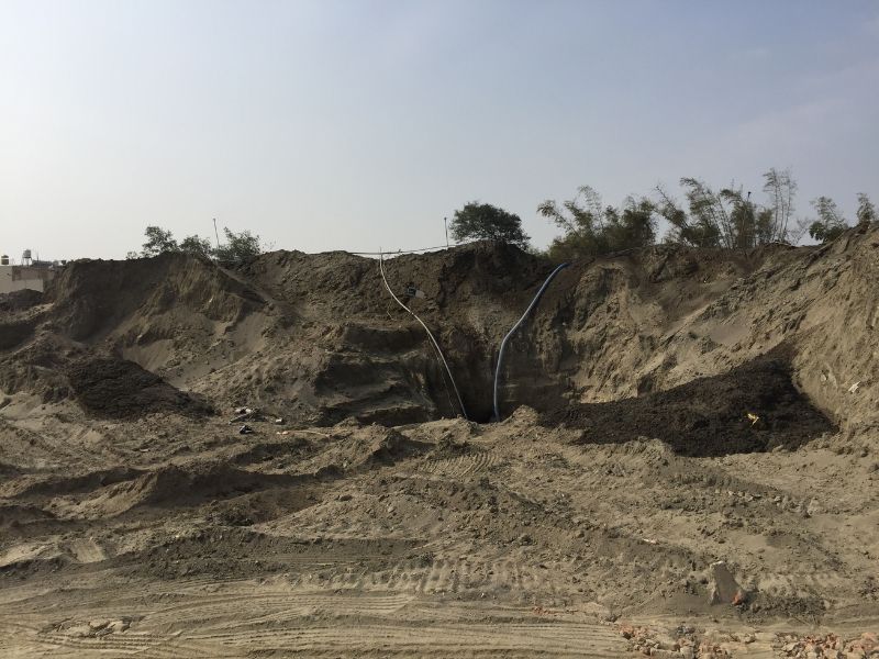 崙仔遺址上公墓遷葬開挖狀況